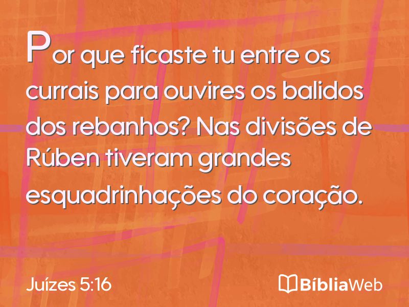 Juízes 5:16 em imagem para compartilhar