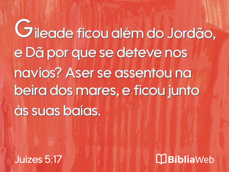 Juízes 5:17 em imagem para compartilhar