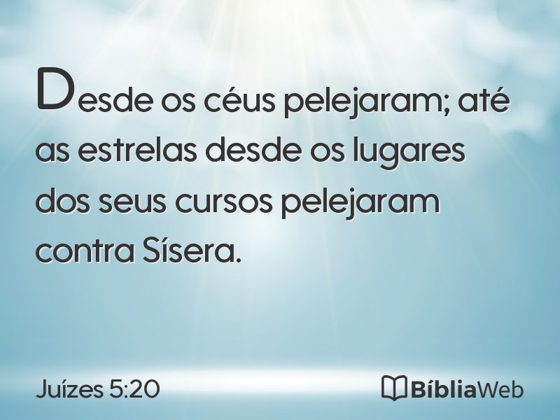 Juízes 5:20 em imagem para compartilhar