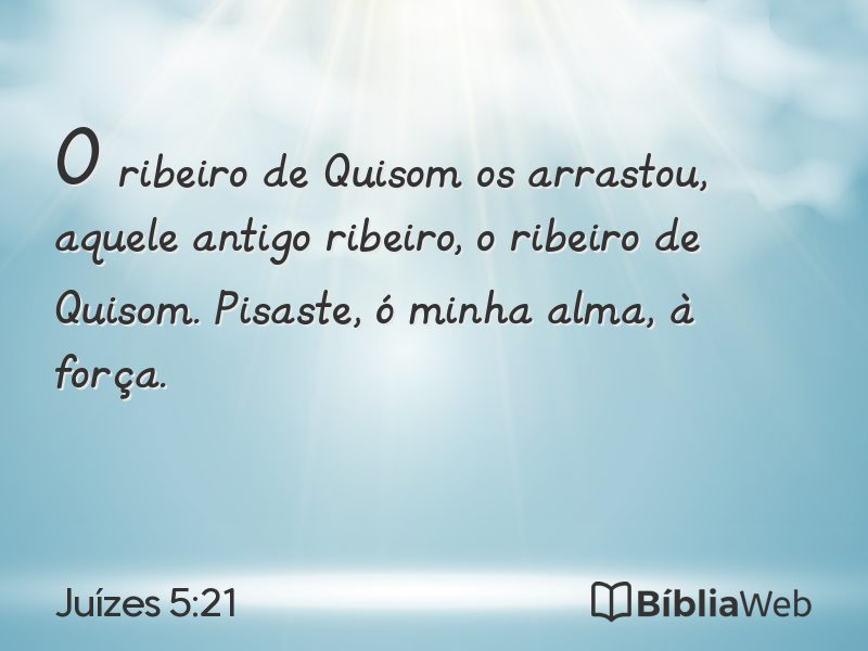 Juízes 5:21 em imagem para compartilhar