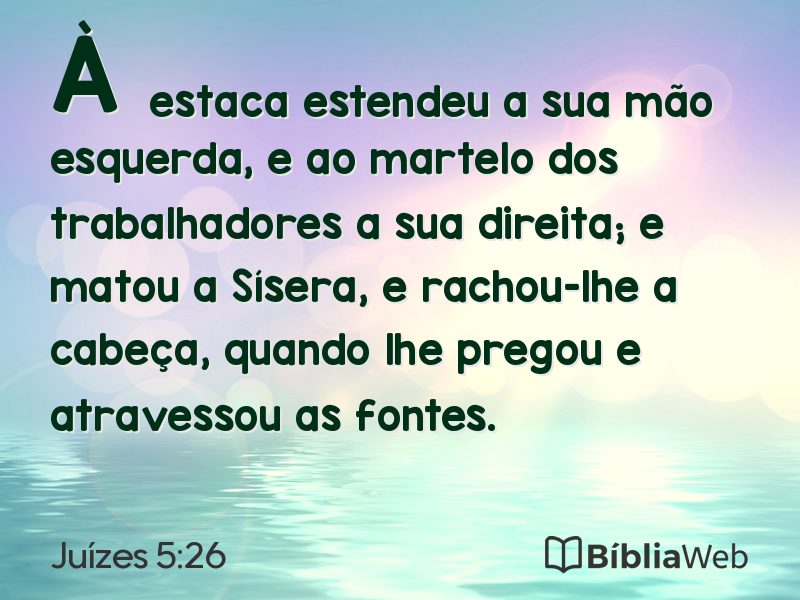 Juízes 5:26 em imagem para compartilhar