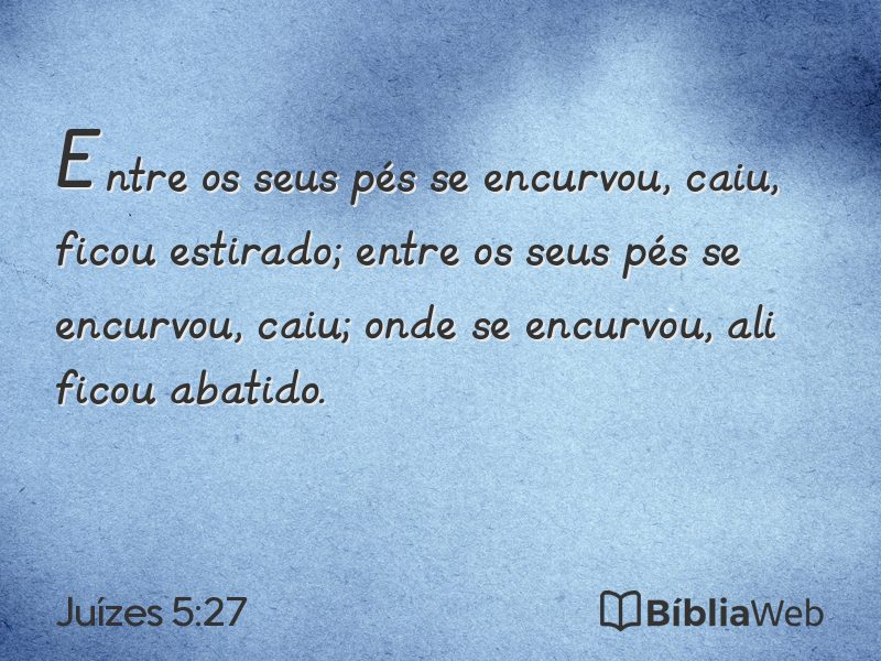 Juízes 5:27 em imagem para compartilhar
