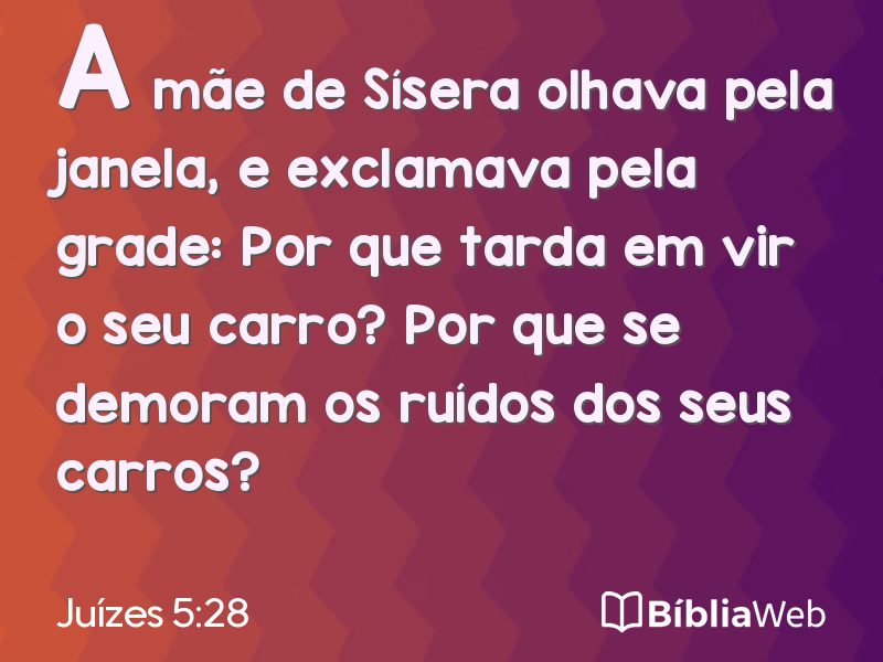 Juízes 5:28 em imagem para compartilhar