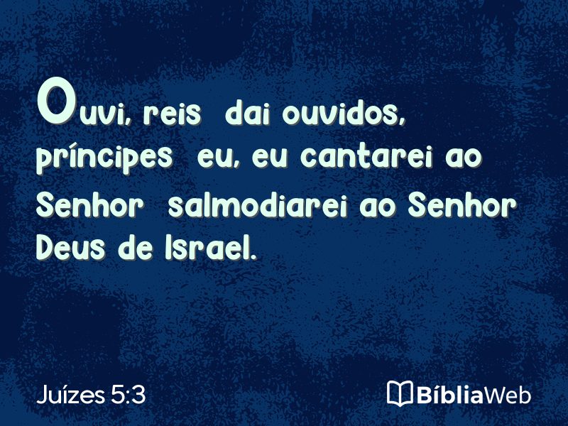 Juízes 5:3 em imagem para compartilhar