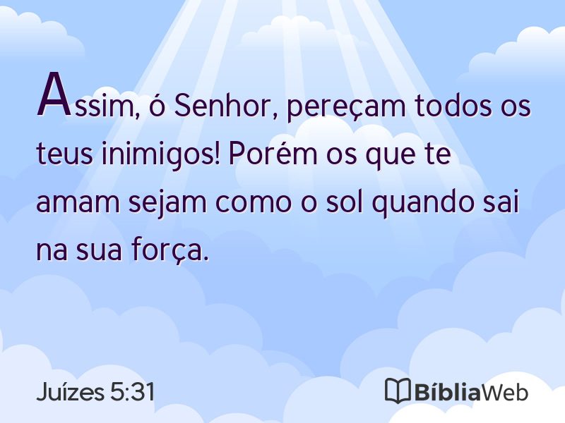 Juízes 5:31 em imagem para compartilhar