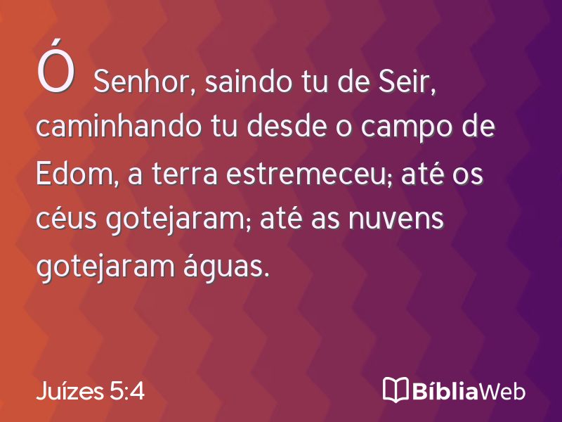 Juízes 5:4 em imagem para compartilhar