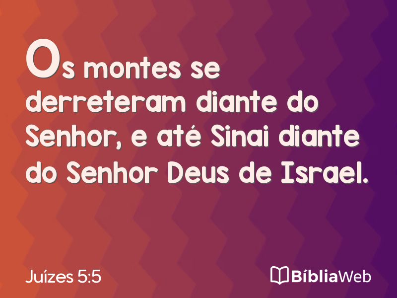 Juízes 5:5 em imagem para compartilhar