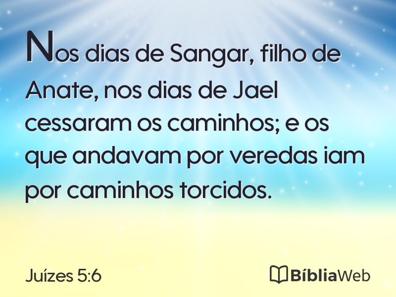 Juízes 5:6 em imagem para compartilhar