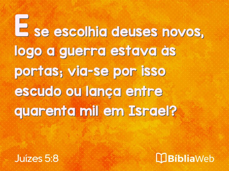 Juízes 5:8 em imagem para compartilhar