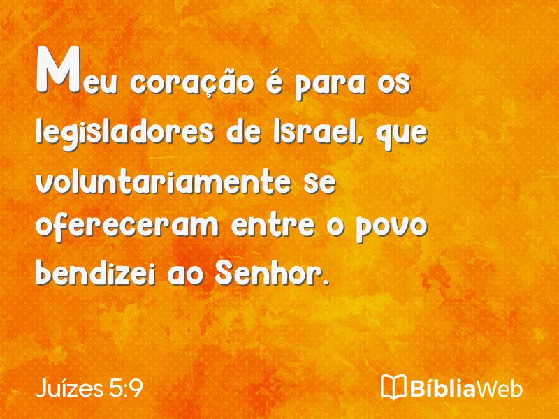 Juízes 5:9 em imagem para compartilhar
