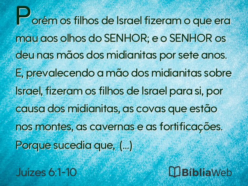 Juízes 6:1-10 em imagem para compartilhar