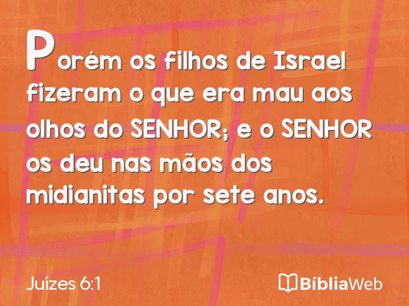 Juízes 6:1 em imagem para compartilhar