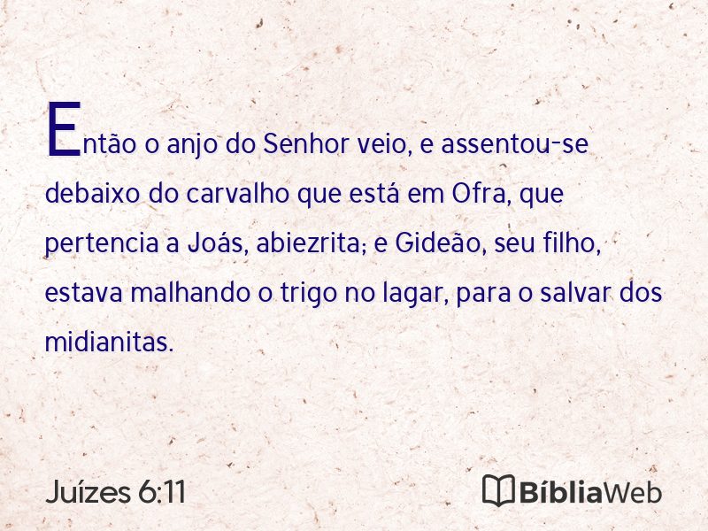 Juízes 6:11 em imagem para compartilhar