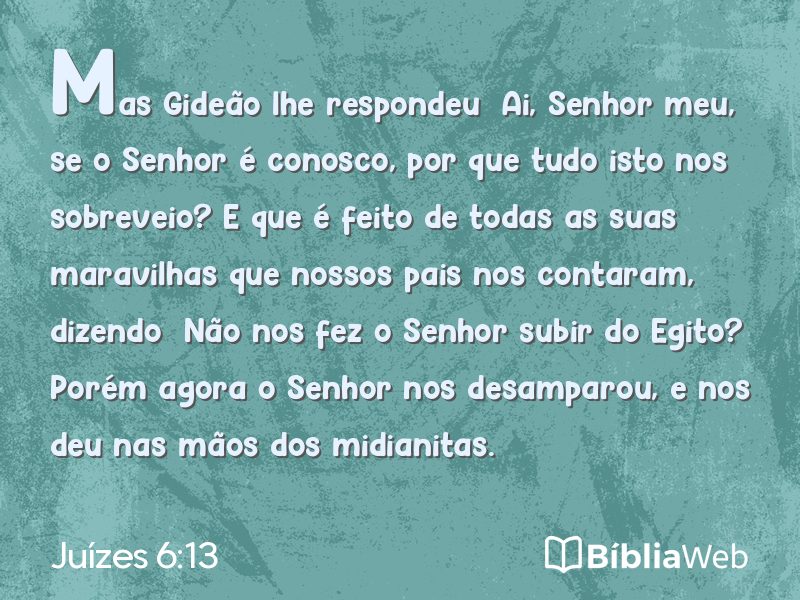 Juízes 6:13 em imagem para compartilhar