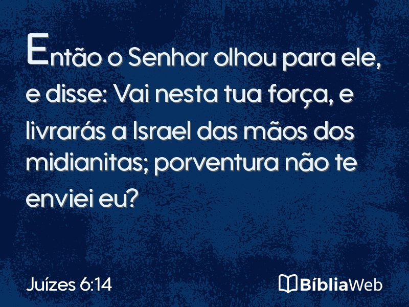 Juízes 6:14 em imagem para compartilhar