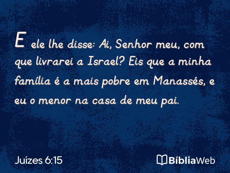 Juízes 6:15 em imagem para compartilhar