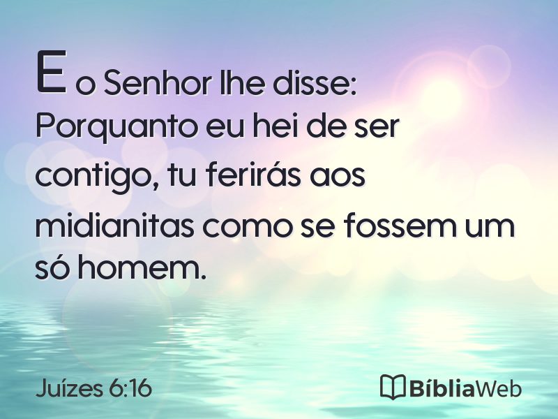 Juízes 6:16 em imagem para compartilhar