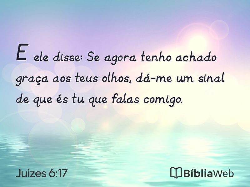 Juízes 6:17 em imagem para compartilhar