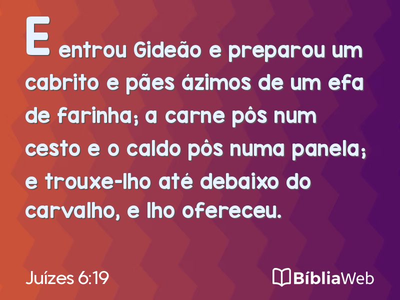 Juízes 6:19 em imagem para compartilhar
