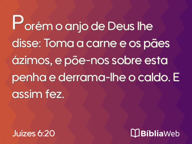Juízes 6:20 em imagem para compartilhar