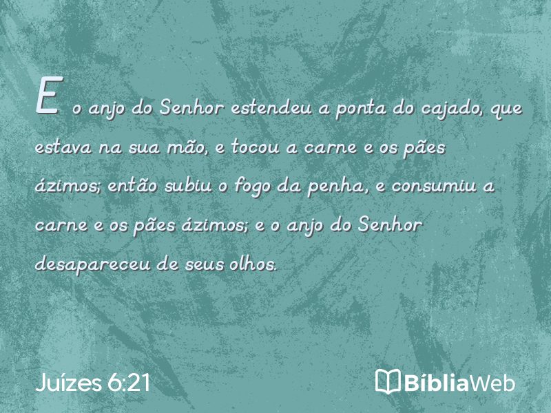 Juízes 6:21 em imagem para compartilhar