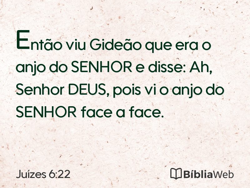 Juízes 6:22 em imagem para compartilhar
