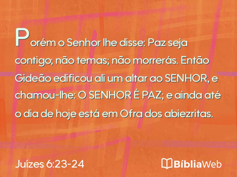 Juízes 6:23-24 em imagem para compartilhar