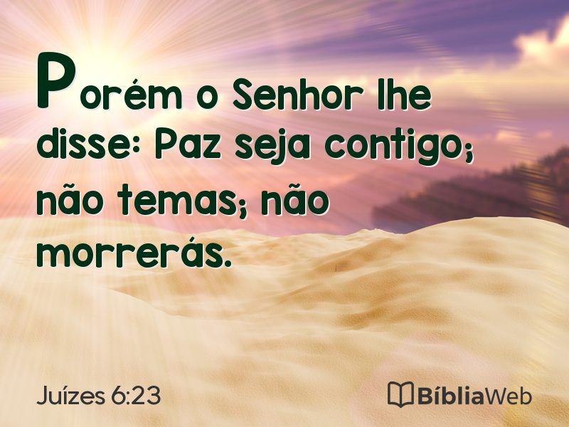 Juízes 6:23 em imagem para compartilhar