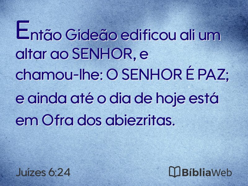 Juízes 6:24 em imagem para compartilhar