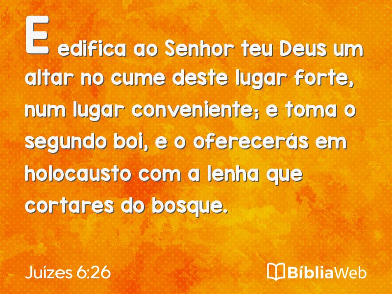 Juízes 6:26 em imagem para compartilhar