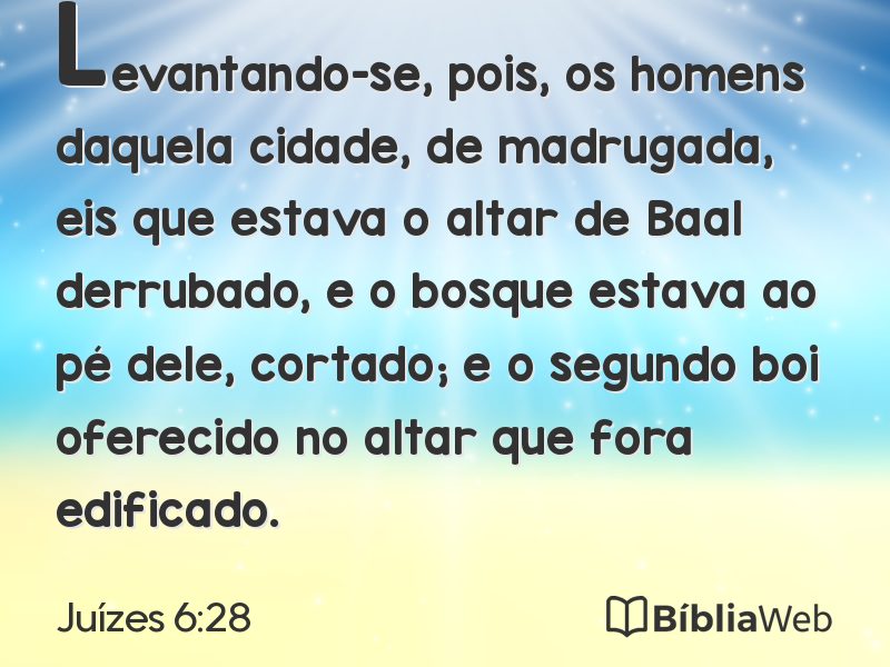 Juízes 6:28 em imagem para compartilhar