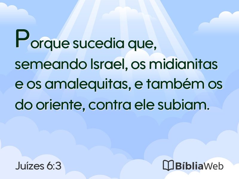 Juízes 6:3 em imagem para compartilhar
