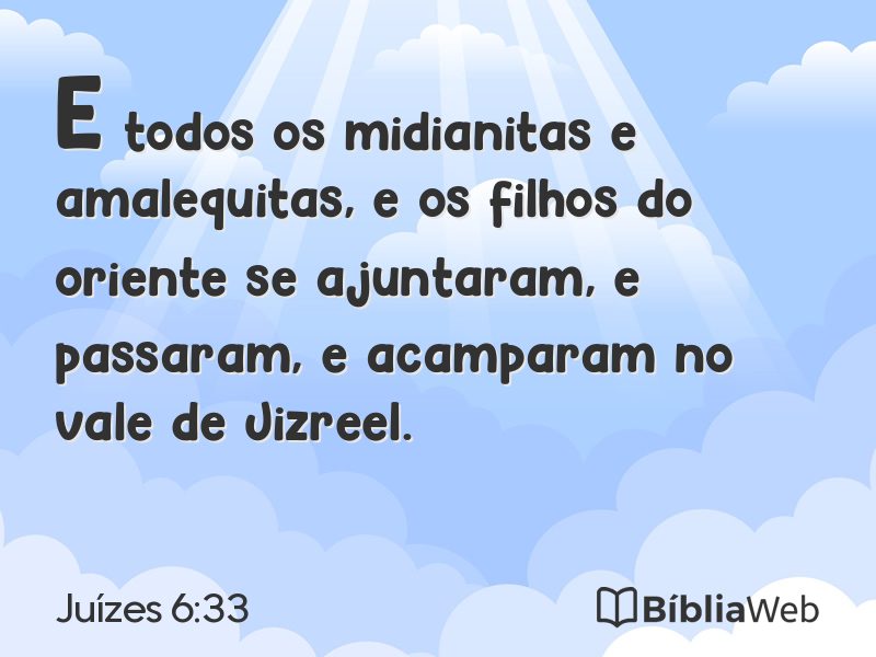Juízes 6:33 em imagem para compartilhar