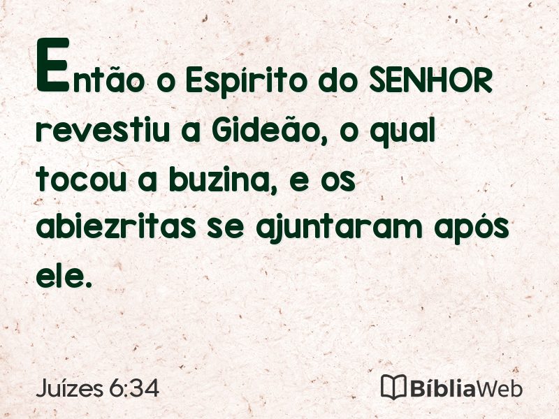 Juízes 6:34 em imagem para compartilhar