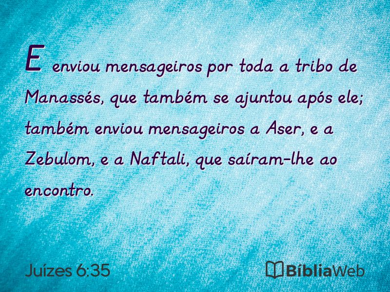 Juízes 6:35 em imagem para compartilhar