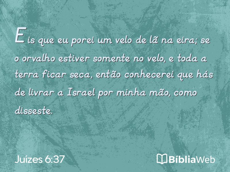 Juízes 6:37 em imagem para compartilhar
