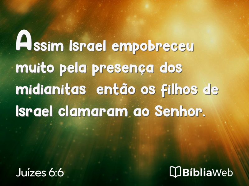 Juízes 6:6 em imagem para compartilhar