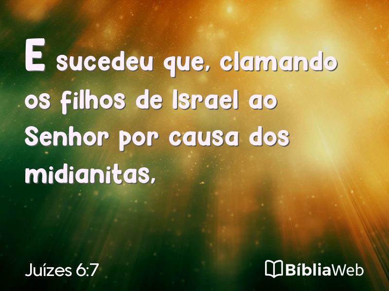 Juízes 6:7 em imagem para compartilhar