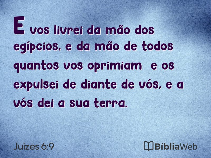 Juízes 6:9 em imagem para compartilhar