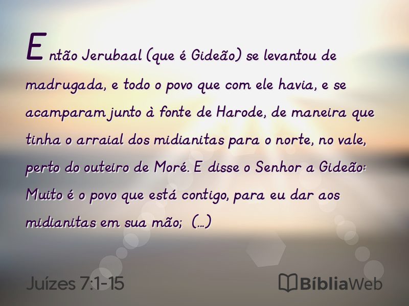 Juízes 7:1-15 em imagem para compartilhar