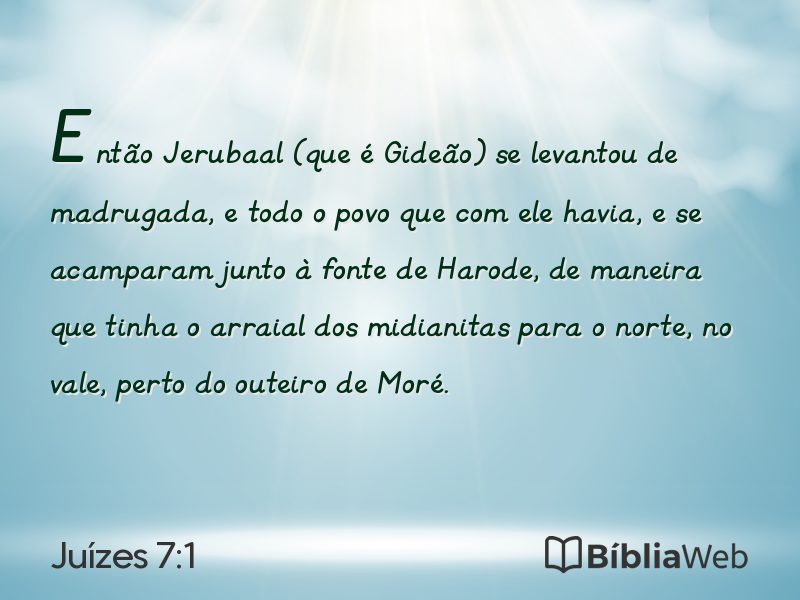 Juízes 7:1 em imagem para compartilhar