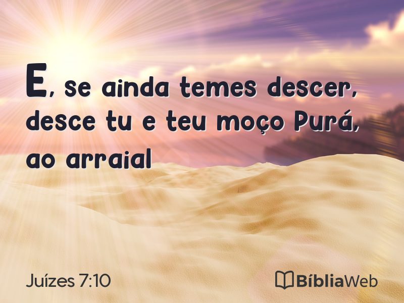 Juízes 7:10 em imagem para compartilhar
