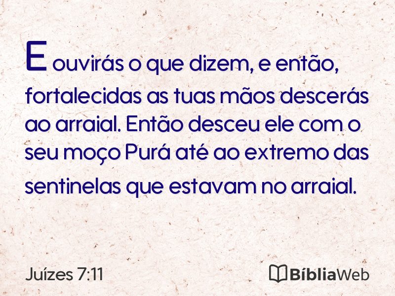 Juízes 7:11 em imagem para compartilhar