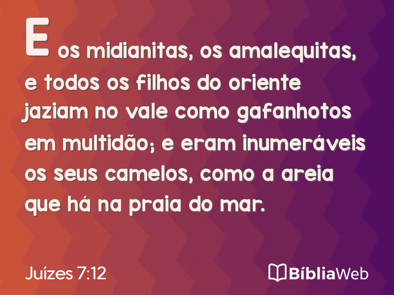 Juízes 7:12 em imagem para compartilhar