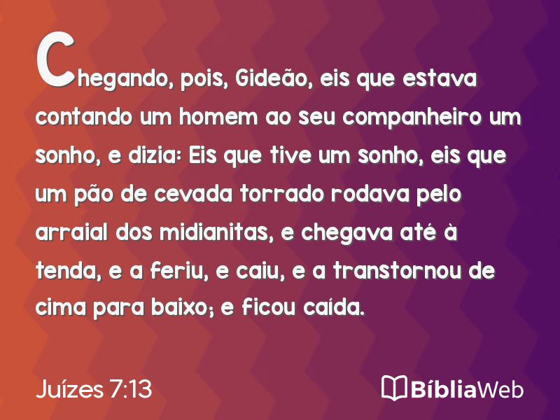 Juízes 7:13 em imagem para compartilhar