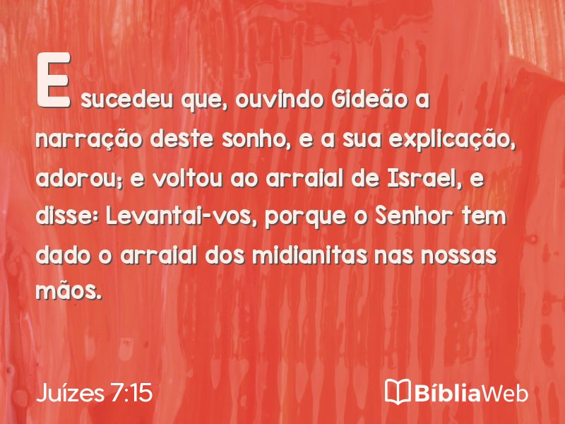 Juízes 7:15 em imagem para compartilhar