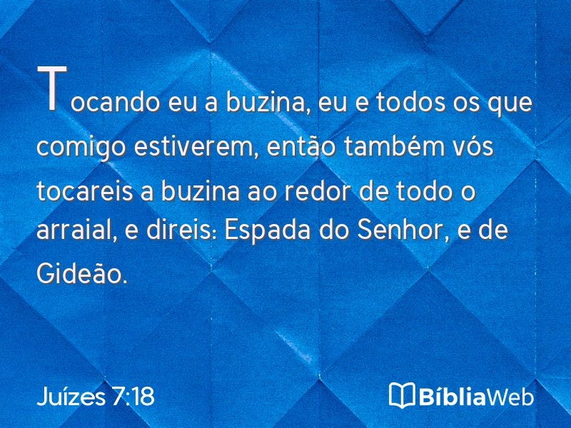 Juízes 7:18 em imagem para compartilhar