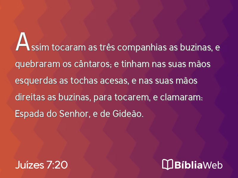 Juízes 7:20 em imagem para compartilhar