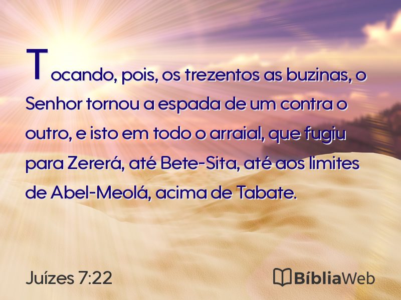 Juízes 7:22 em imagem para compartilhar