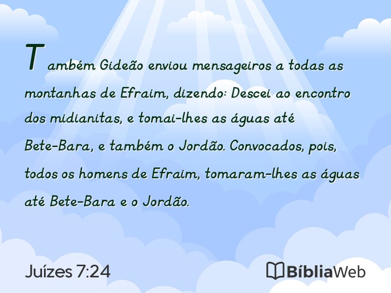 Juízes 7:24 em imagem para compartilhar